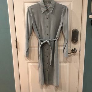 EUC SUTTON STUDIO SUEDELIGHT GREEN SHIRTDRESS